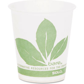 Dart® Bare Eco-Forward Treated Paper Cold Drink Cups 5 oz Green/White Pack of 3000 R53BB-JD110