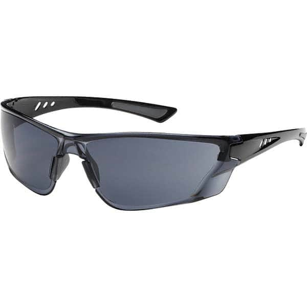 Safety Glass: Anti-Fog & Scratch-Resistant, Gray Lenses, Frameless, UV Protection MPN:250-32-0521