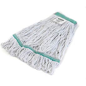 Carlisle Flo-Pac Medium Green Wide Band Looped-End Mop Blended 4-Ply Yarn Natural - 369419B00 369419B00 - Pkg Qty 12
