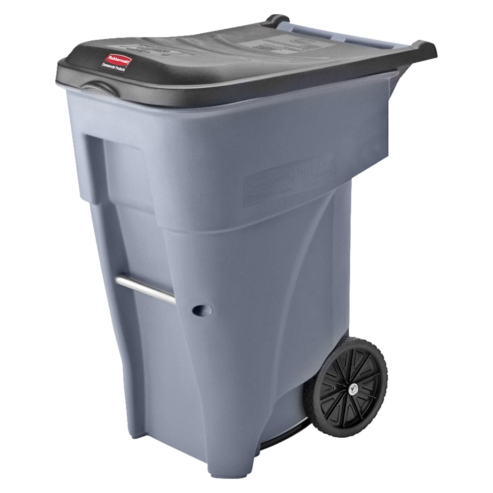 Rubbermaid Big Wheel Roll-Out Container, 65 Gallons, Gray MPN:FG9W2100GRAY