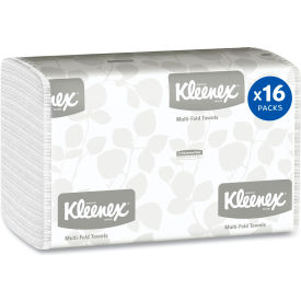 Kleenex® Multi-Fold Paper Towels 1-Ply 9.2 x 9.4 White 150/Pack 16 Packs/Carton KCC01890