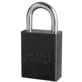 American Lock® No. A1105BLK Solid Aluminum Rectangular Padlock - Black - Pkg Qty 24 724108