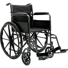 Dynarex DynaRide™ S1 Wheelchair Fixed Full Arm & Foot Rest 18