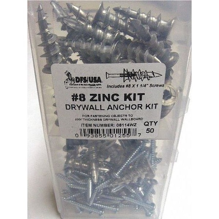 Zinc Wall Driller Kit, No. 8 MPN:08114WZ