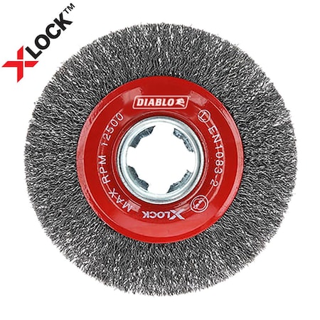 X-LOCK Carbon Steel Crimped Wire Wheel, MPN:DWW400XCWC01F