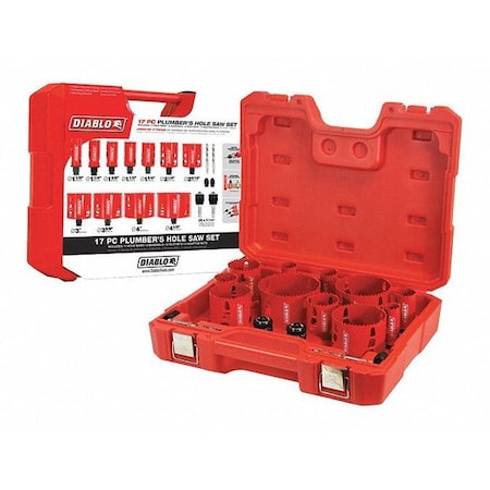 Bi-Metal Plumbing Hole Saw Set, 17 pcs. MPN:DHS17SPL