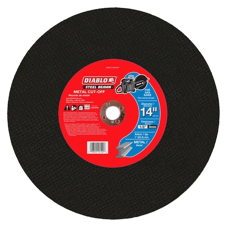 Abrasive Cut-Off Wheel, Type 1, 14 in Dia, 1/8 in Thick, Ceramic MPN:DBDS14125A01F