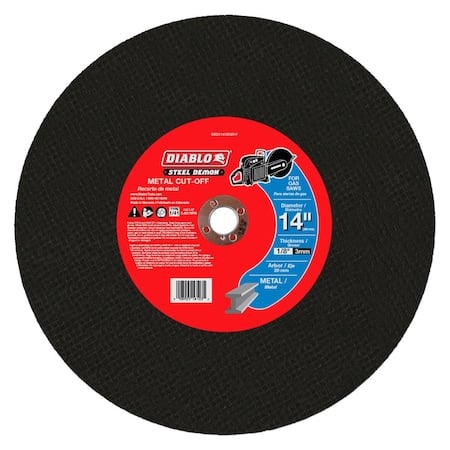 Abrasive Cut-Off Wheel, Type 1, 14 in Dia, 1/8 in Thick, Ceramic MPN:DBDS14125G01F
