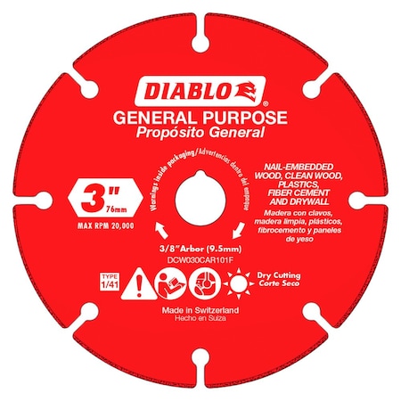 Carbide Grit Cut-Off Wheel for Multi-Mat MPN:DCW030CAR101F