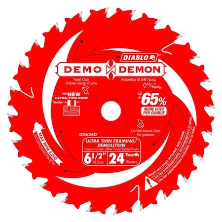 CircularSawBlade, Carbide, Dia:6.5