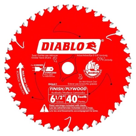 CircularSawBlade, Carbide, Dia:6.5