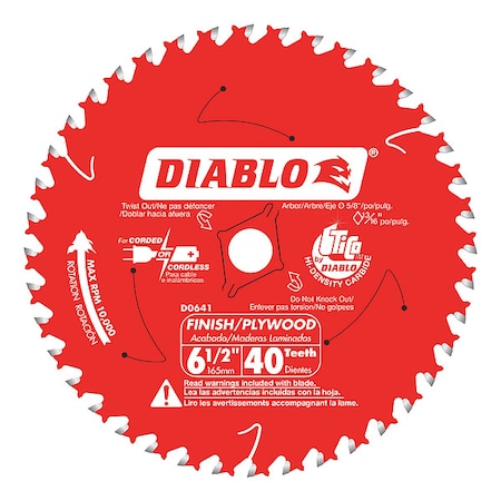 CircularSawBlade, Carbide, Dia:6.5