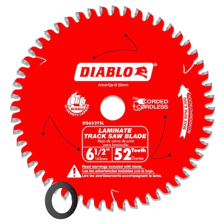 6-1/2in. 52-Teeth Track Saw Blade for Laminate MPN:D0652TSL