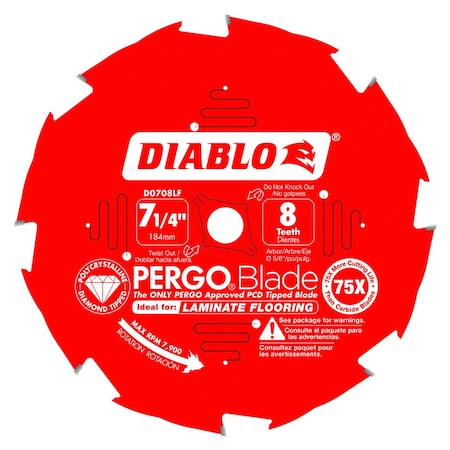 CircularSawBlade, PCD, Dia:7.25