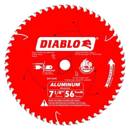 CircularSawBlade, Carbide, Dia:7.25