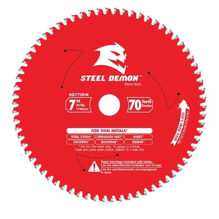CircularSawBlade, Carbide, Dia:7.25