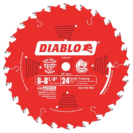 CircularSawBlade, Carbide, Dia:8.25