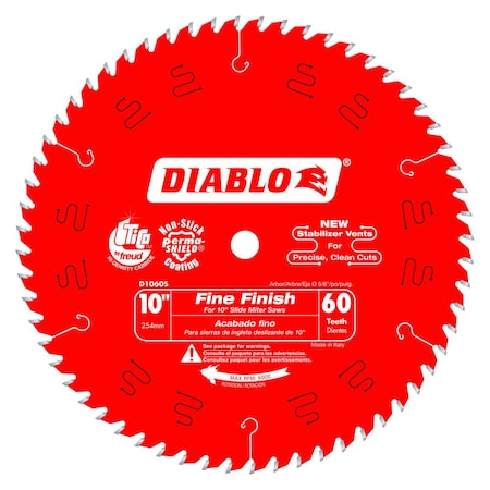 Fine Finish Sliding, 10 in dia x 60 Teeth MPN:D1060S