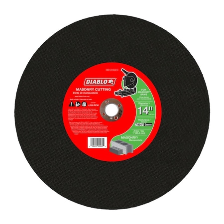 Masonry Chop Saw, 14 x 7/64 x 1 MPN:DBD140109A01C