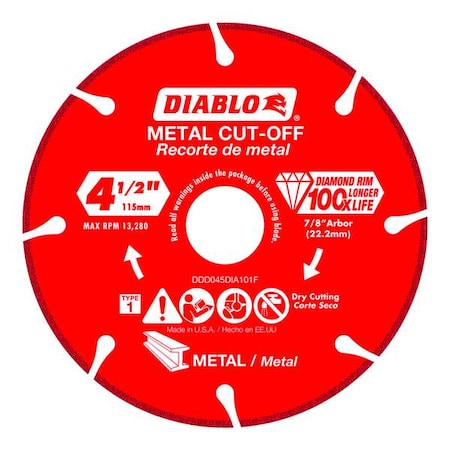 DiamondSawBlade, Diam:4.5