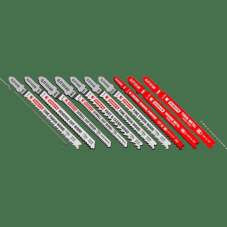 JigsawBlade, 10pcs, TPI:10, 12, 20, 21, 5/10, 6 MPN:DJT10S