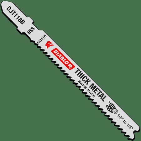 JigsawBlade, 3.625 in L, HighSpeedSteel, PK5 MPN:DJT118B5