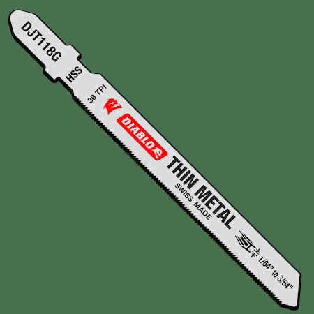 JigsawBlade, 3.625 in L, HighSpeedSteel, PK5 MPN:DJT118G5