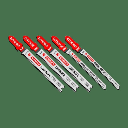 JigsawBlade, 5pcs, TPI:10, 20, T Shank MPN:DJT505
