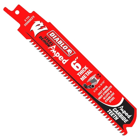 6 in L x 8 TPI Reciprocating Saw Blade, 3 PK MPN:DS0608CFA3
