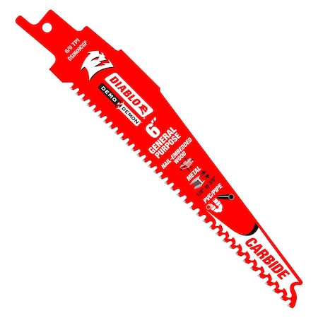 6 in L x 6/9 TPI Reciprocating Saw Blade, 10 PK MPN:DS0609CGP10