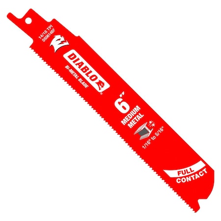 6 in L x Reciprocating Saw Blade, 15 PK MPN:DS0614BF15