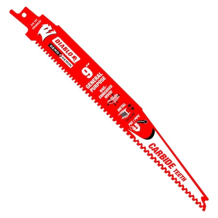 9 in L x 6/9 TPI Reciprocating Saw Blade, 10 PK MPN:DS0909CGP10