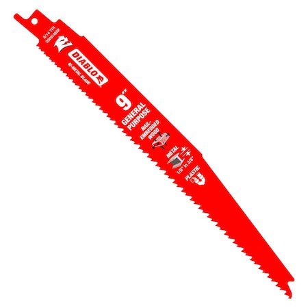 9 in L x Reciprocating Saw Blade, 15 PK MPN:DS0914BGP15