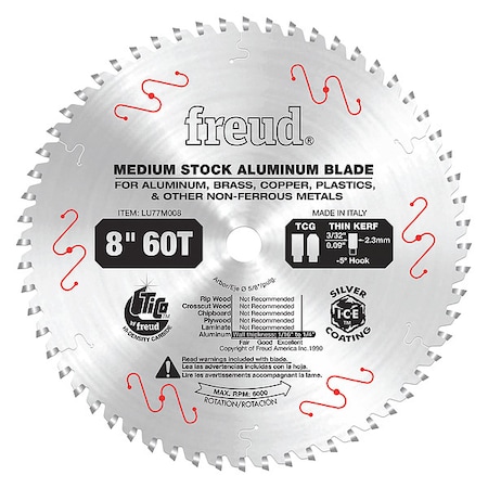 58-Teeth Circular Saw Blade, Carbide Tip MPN:LU77M008