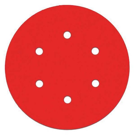 Sanding Disc, Hook/Loop, 6Hole, 6