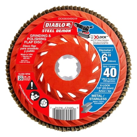 Flap Disc, 40-Grit for X-Lock and All G MPN:DCX060040X01F
