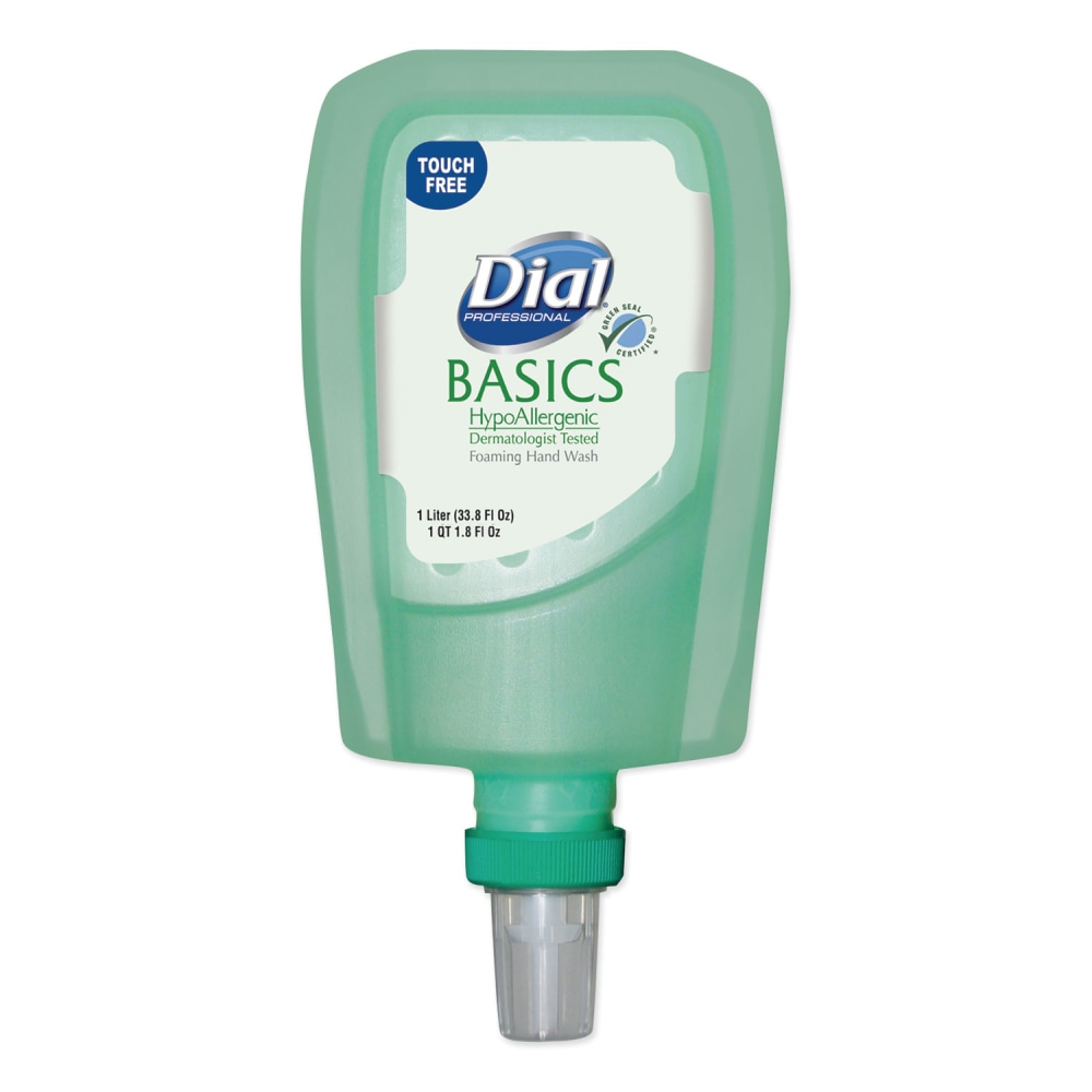 Dial Professional Basics Hypoallergenic Foaming Hand Wash Refill for FIT Touch Free Dispenser, Honeysuckle Scent, 1 L MPN:16722EA