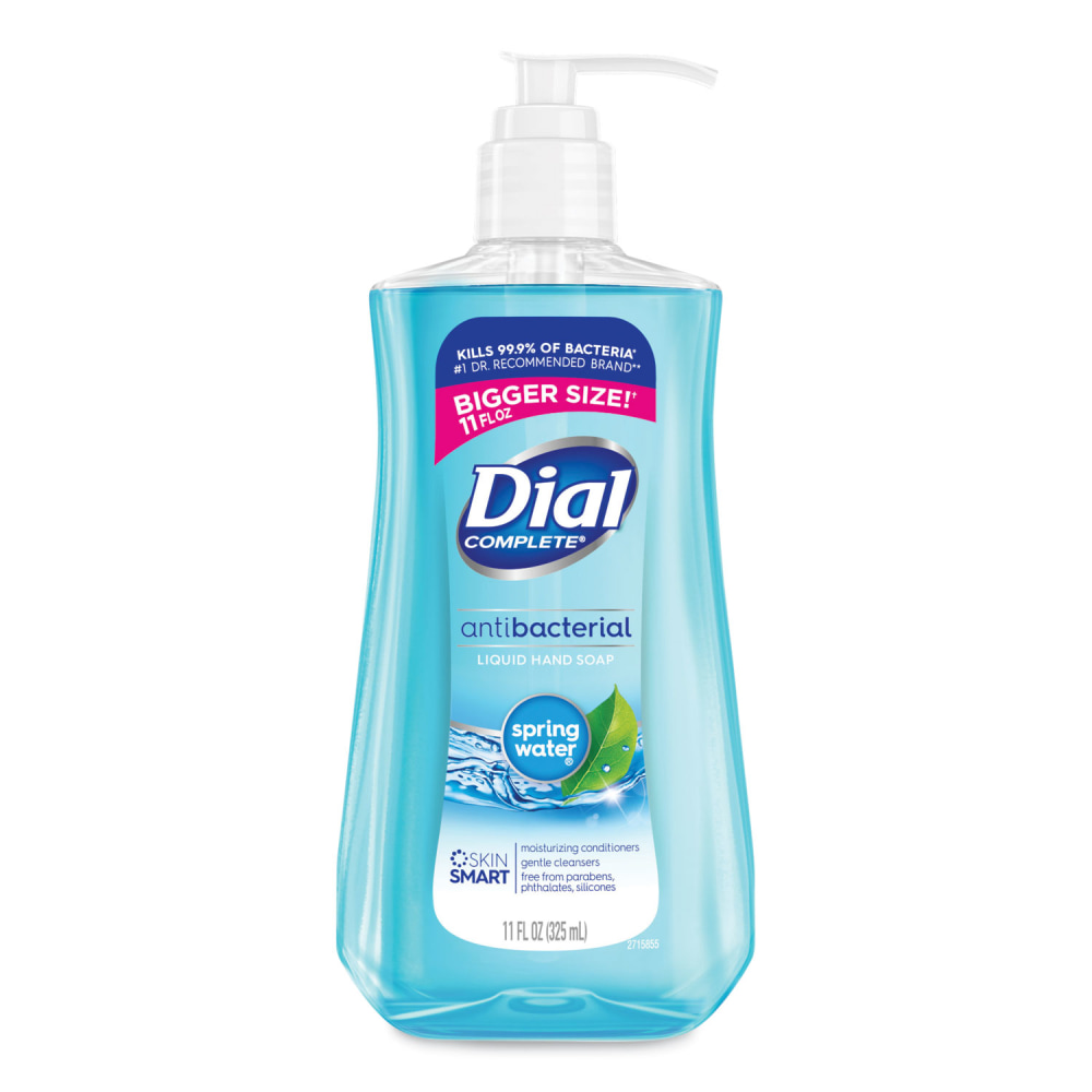 Dial Antibacterial Liquid Hand Soap, Spring Water Scent, 11 oz, 12/Carton MPN:17000 20952