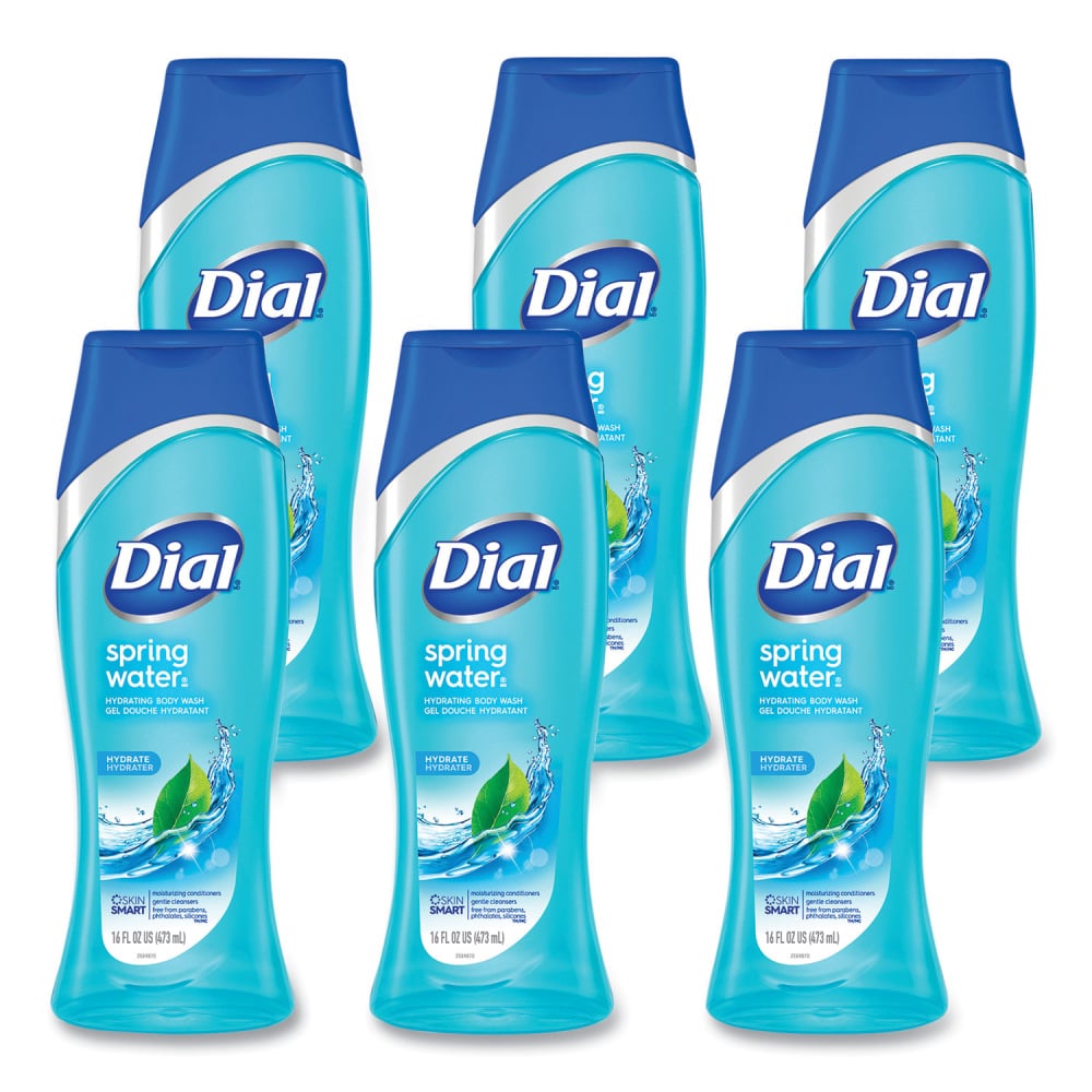 Dial Spring Water Body Wash, Spring Water Scent, 16 oz, 6/Carton MPN:17000 02653