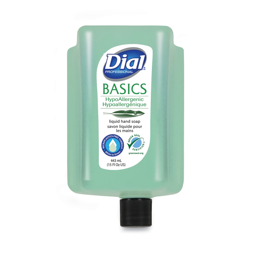 Dial Professional Basics MP Free Liquid Hand Soap Refill for Versa Dispenser, Unscented, 15 oz, 6/Carton MPN:DIA 33827