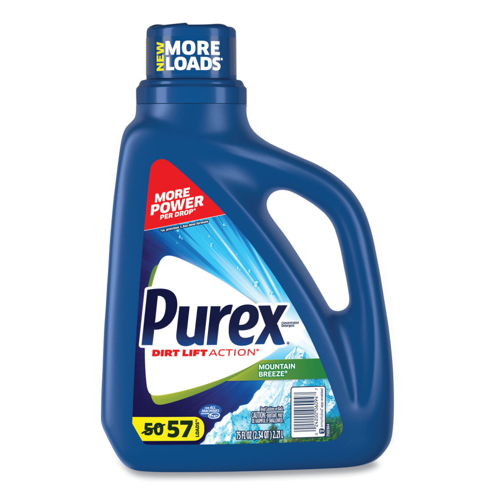 Purex Liquid Laundry Detergent, Mountain Breeze, 75 oz Bottle, 6/Carton MPN:06094CT