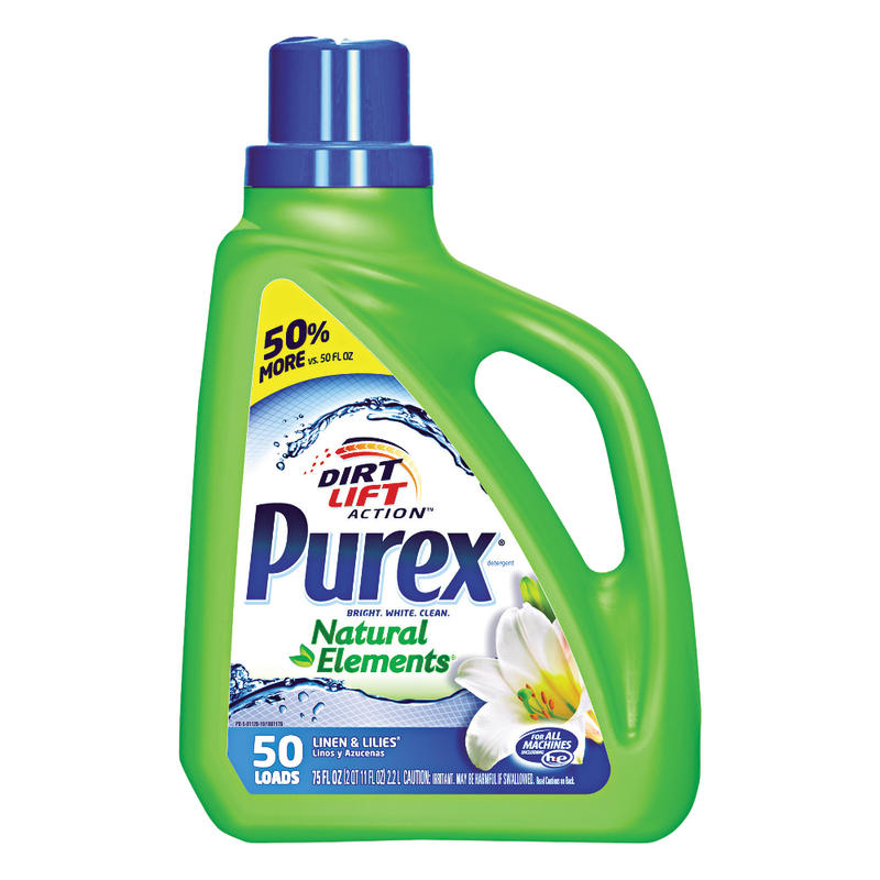 Purex Ultra Natural Elements HE Liquid Detergent, Linen & Lilies Scent, 75 Oz Bottle MPN:01120