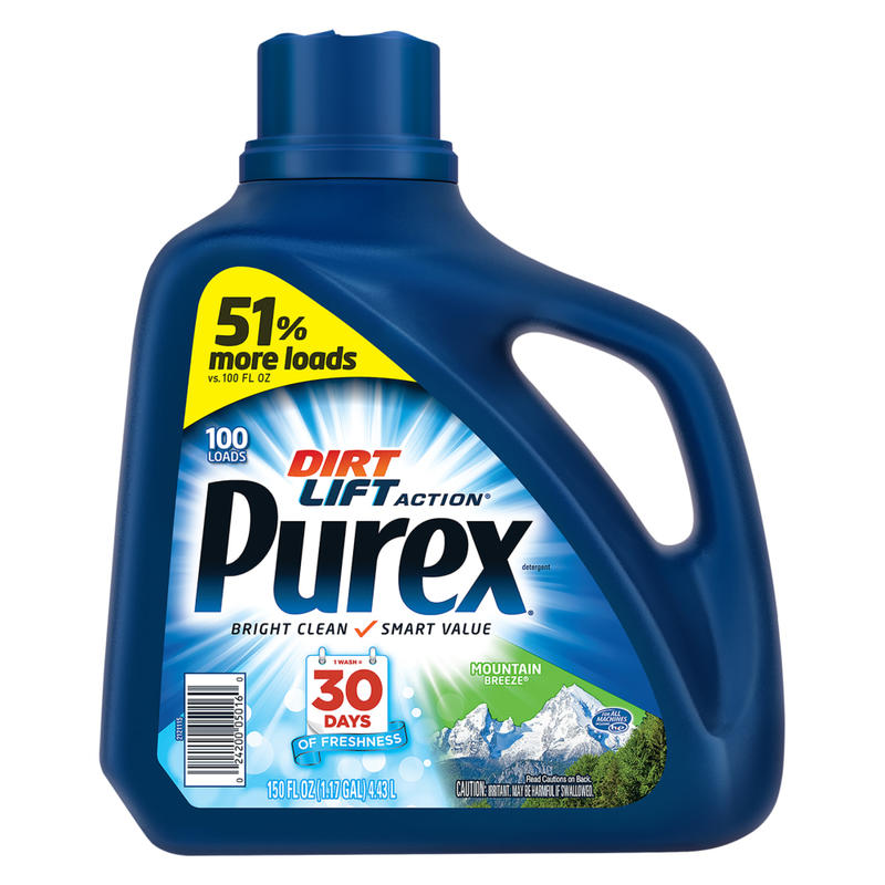 Purex Ultra Concentrated Laundry Detergent, Mountain Breeze Scent, 150 Oz Bottle, Case Of 4 MPN:05016