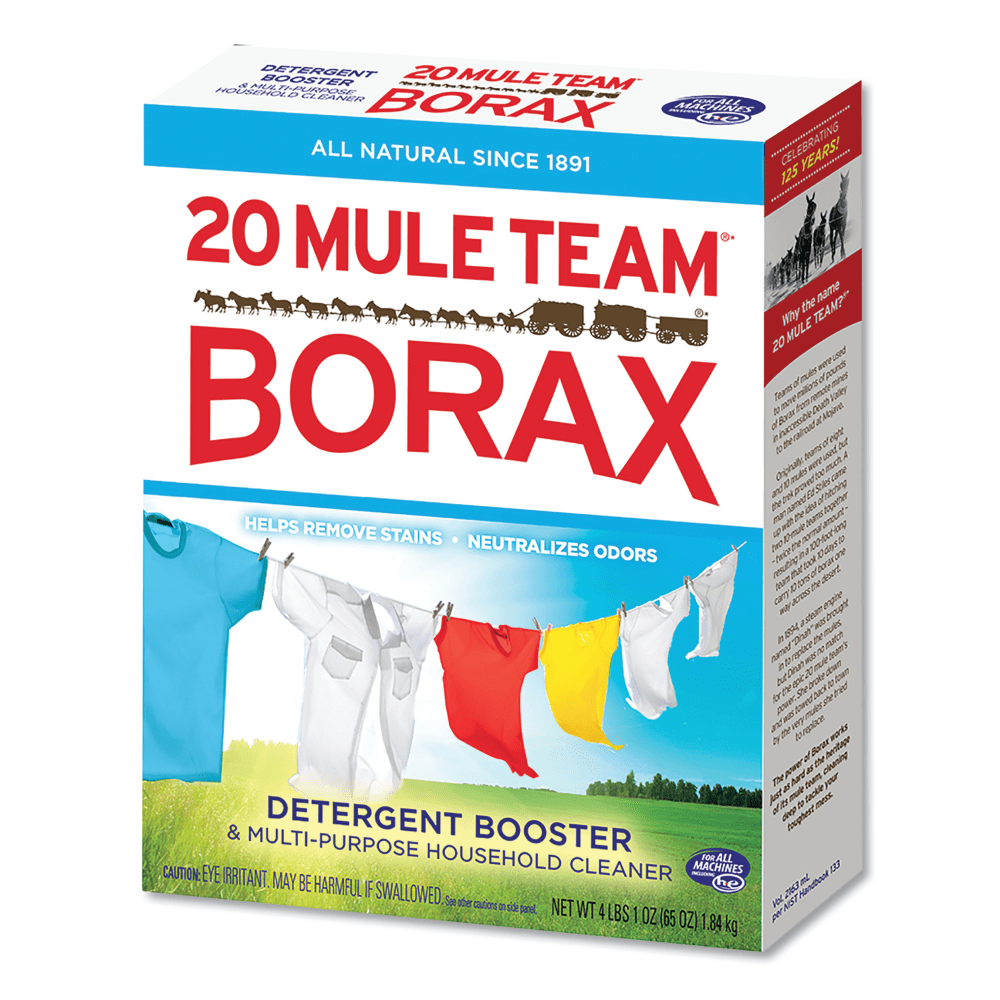 Dial 20 Mule Team Borax Laundry Booster, Powder, 4 lb Box, 6 Boxes/Carton MPN:DIA 00201