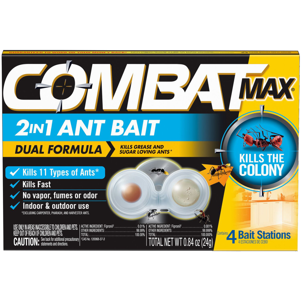 Combat Max 2-in-1 Ant Bait, 4/Pack, 8 Packs/Carton MPN:23400 07172