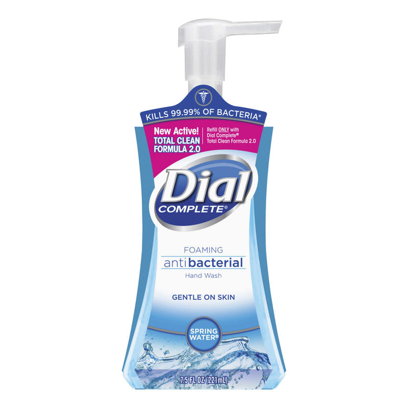 Dial Complete Antibacterial Foam Hand Soap, Springwater Scent, 7.5 Oz, Carton Of 8 Bottles MPN:05401CT