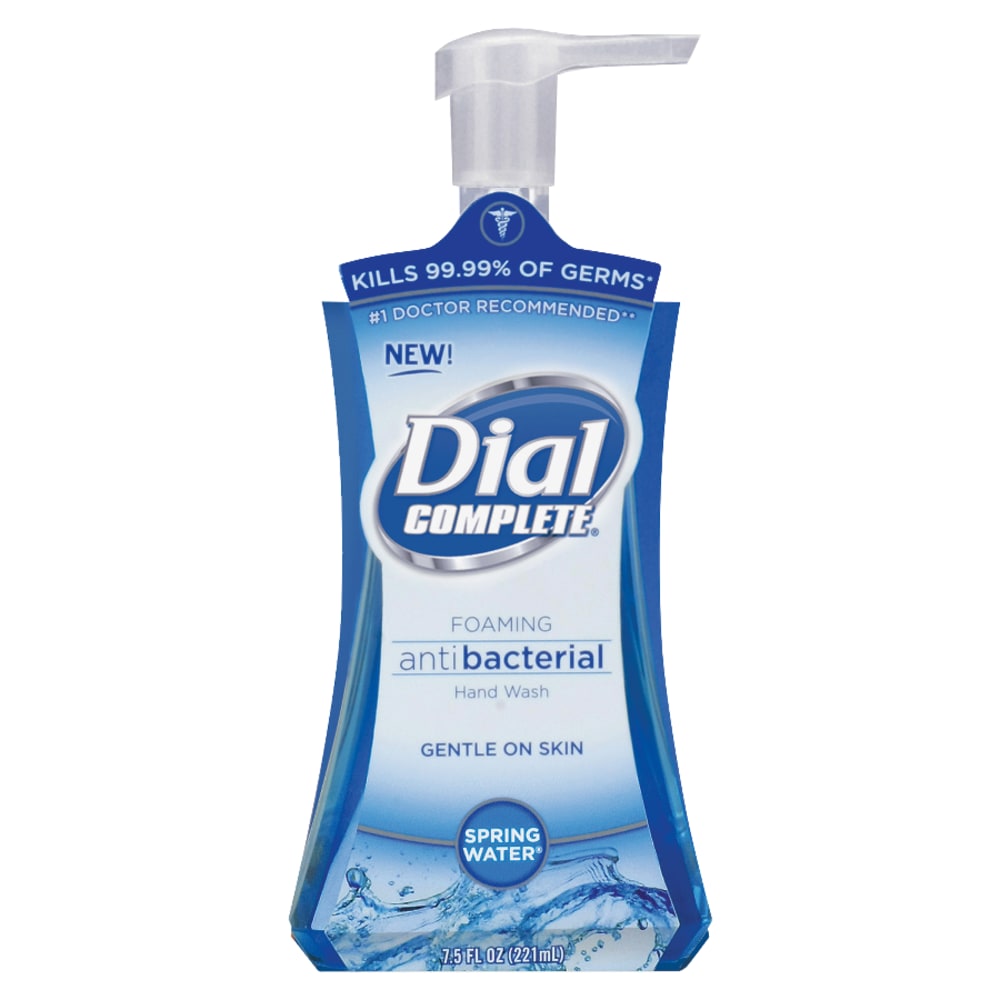 Dial Complete Antibacterial Foam Hand Soap, Springwater Scent, 7.5 Oz Pump Bottle MPN:05401