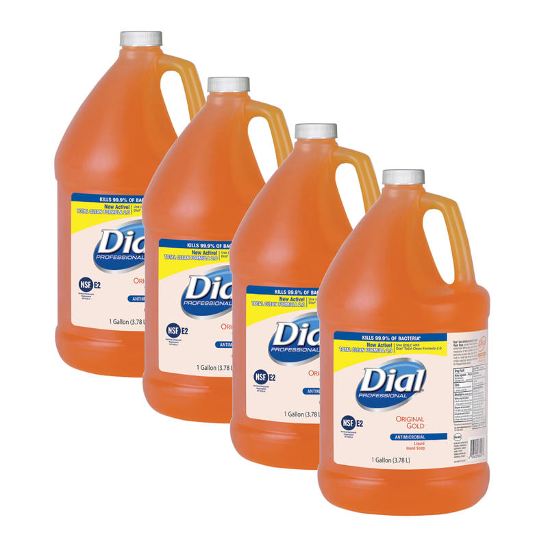 Dial Original Gold Antibacterial Liquid Hand Soap, 128 Oz, Carton Of 4 Bottles MPN:88047CT