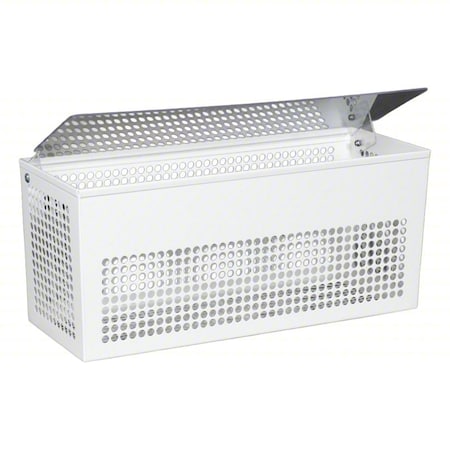 Wall mount perforated steel basket MPN:DVS-16-7-6-LWM