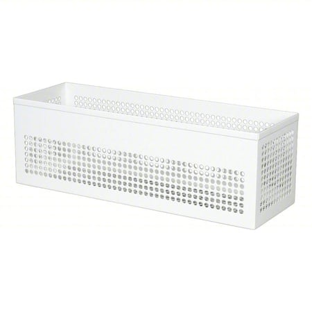 Wall mount perforated steel basket MPN:DVS-18-6-6-WM